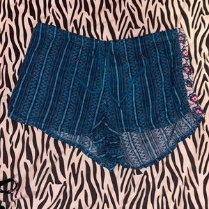 Blue Pajama Shorts